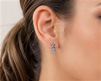 Orecchini Comete Donna in Oro bianco Acquamarina 1.20 Ct ORQ181 - ORQ181